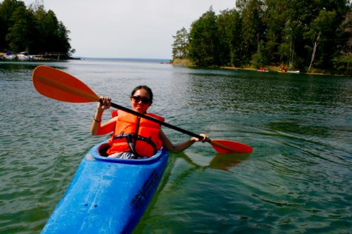 Canoing was one of the most popular activities on lake Vättern. Photo Carolina Hawranek